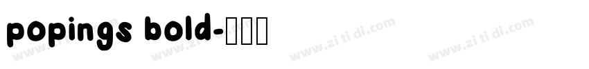 popings bold字体转换